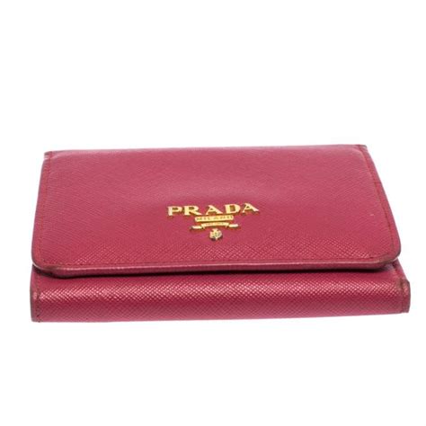 prada wallet black and pink|Prada billfold wallet.